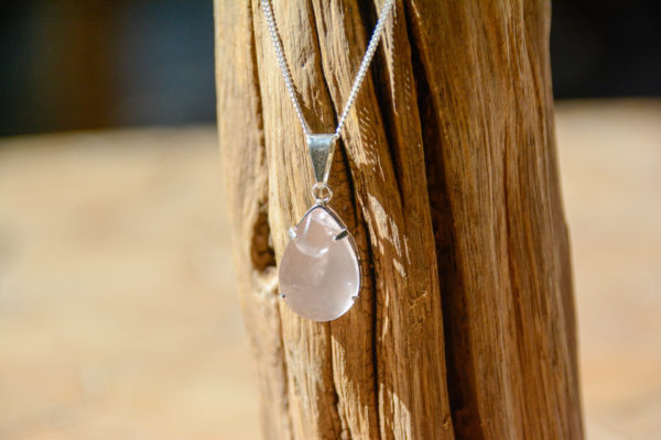 Quartz Rose - Pendentif Encadrement