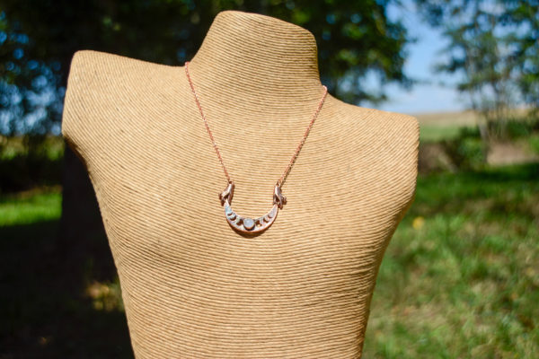 Pierre de Lune & Cuivre - Collier Cycle Lunaire