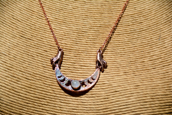 Pierre de Lune & Cuivre - Collier Cycle Lunaire – Image 2
