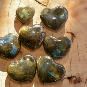 Coeur en Labradorite