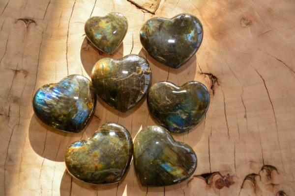 Coeur en Labradorite