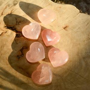 Coeur en Quartz Rose