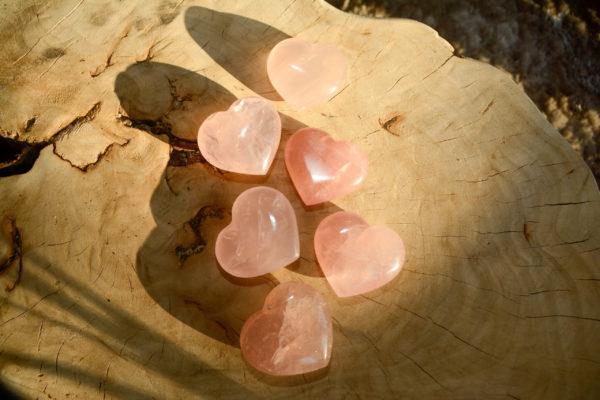 Coeur en Quartz Rose