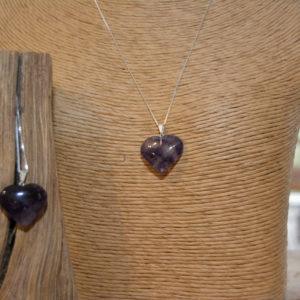 Améthyste - Pendentif Grand Coeur