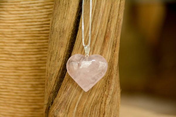 Quartz Rose - Pendentif Grand Coeur – Image 2