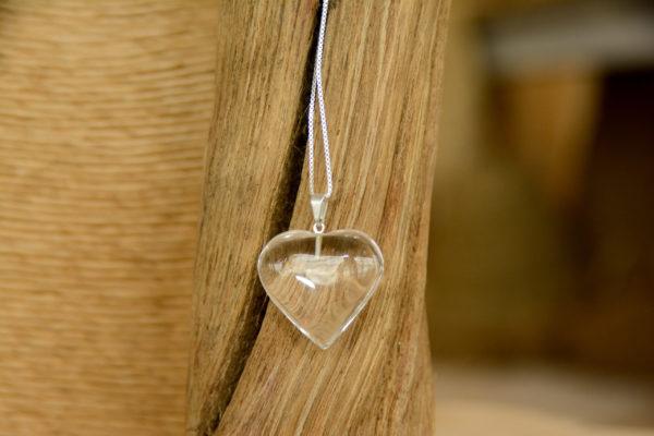Cristal de Roche - Pendentif Grand Coeur