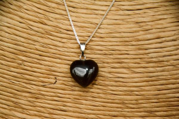 Obsidienne Oeil Céleste - Pendentif Petit Coeur – Image 2