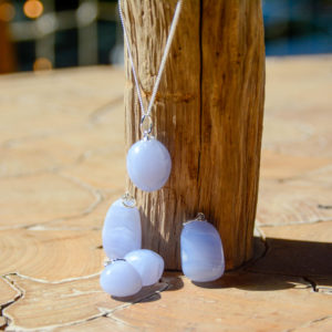 Calcédoine Bleue - Pendentif