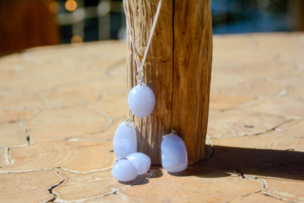 Calcédoine Bleue - Pendentif