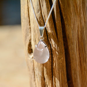 Quartz Rose - Pendentif Encadrement