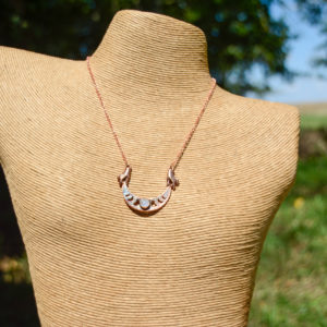 Pierre de Lune & Cuivre - Collier Cycle Lunaire
