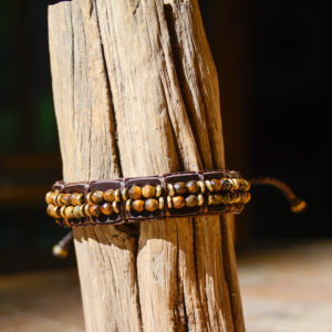 Oeil de Tigre - Bracelet en Cuir