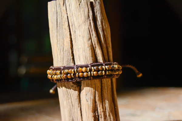 Oeil de Tigre - Bracelet en Cuir