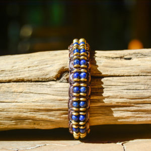 Lapis Lazuli - Bracelet en Cuir