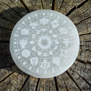 Sélénite - Plaque Signes du Zodiac