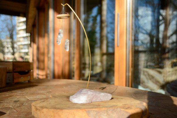 Mobile Quartz Rose & Cristal de Roche