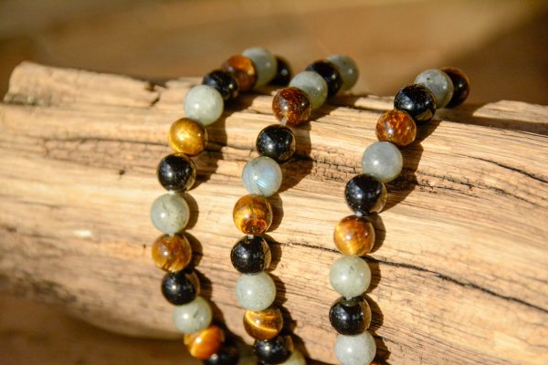 Bracelet Triple Protection - Labradorite, Tourmaline & Oeil de Tigre – Image 2