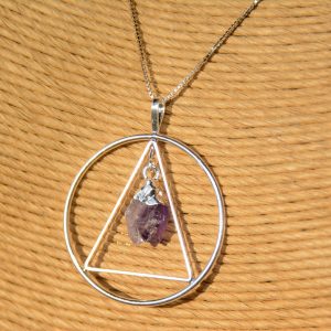 Améthyste - Pendentif géométrique