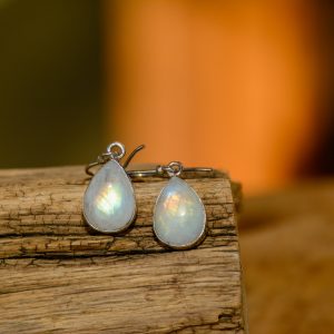 Pierre de Lune - Boucles d'Oreilles