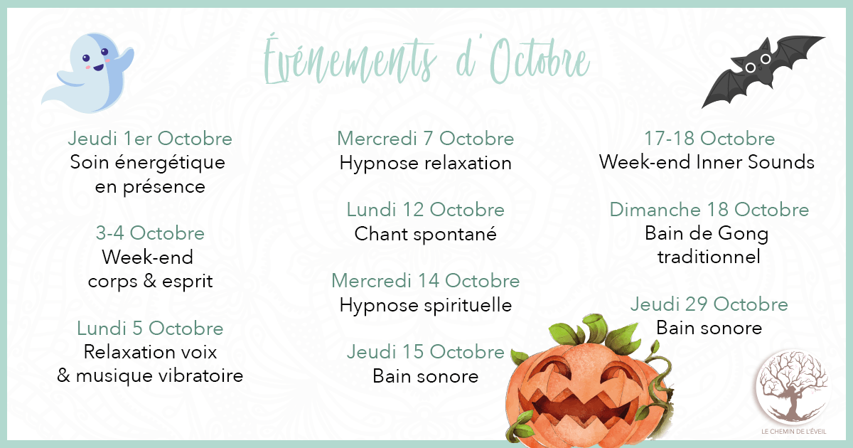 Découvrez nos événements d'Octobre...